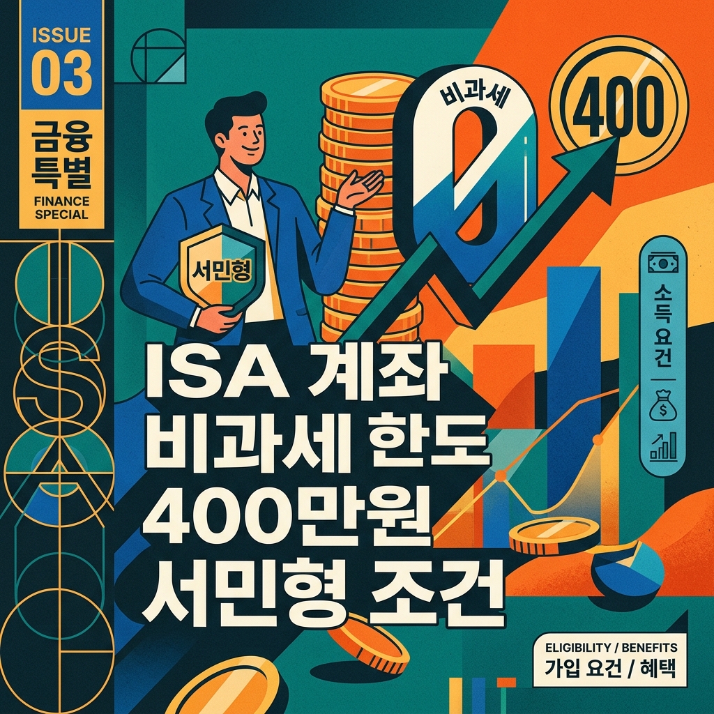 ISA 계좌 비과세 한도 400만원 서민형 조건 총정리: 자격 요건부터 서류 발급까지 1 ISA 계좌 비과세 한도 400만원 서민형 조건 안내 대표 이미지