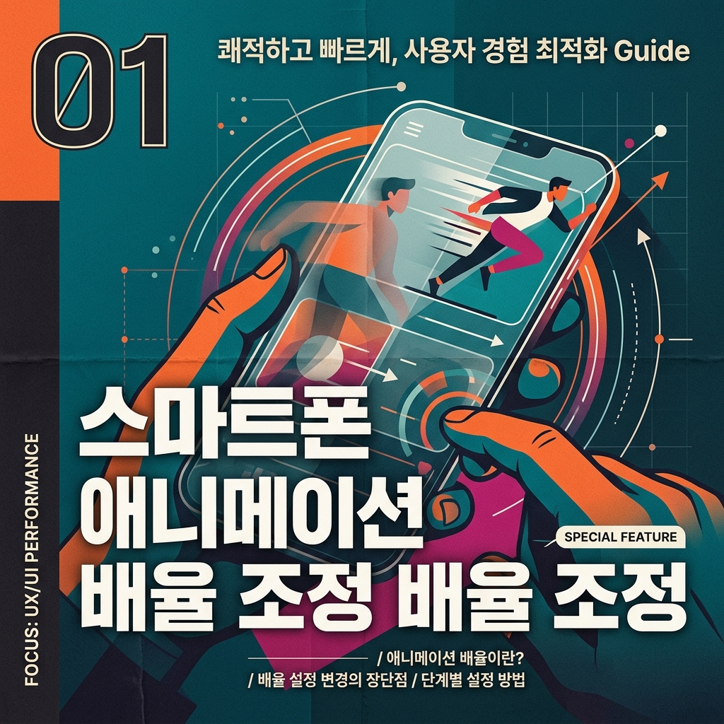스마트폰 애니메이션 배율 조정을 통한 체감 속도 2배 향상 설정 1 스마트폰을 활용하는 캐릭터 애니메이션 이미지