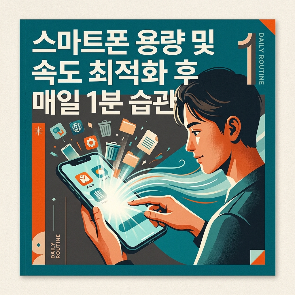 스마트폰 용량 및 속도 최적화 1분 습관 가이드 이미지스마트폰 용량 및 속도 최적화 1분 습관 가이드 이미지
