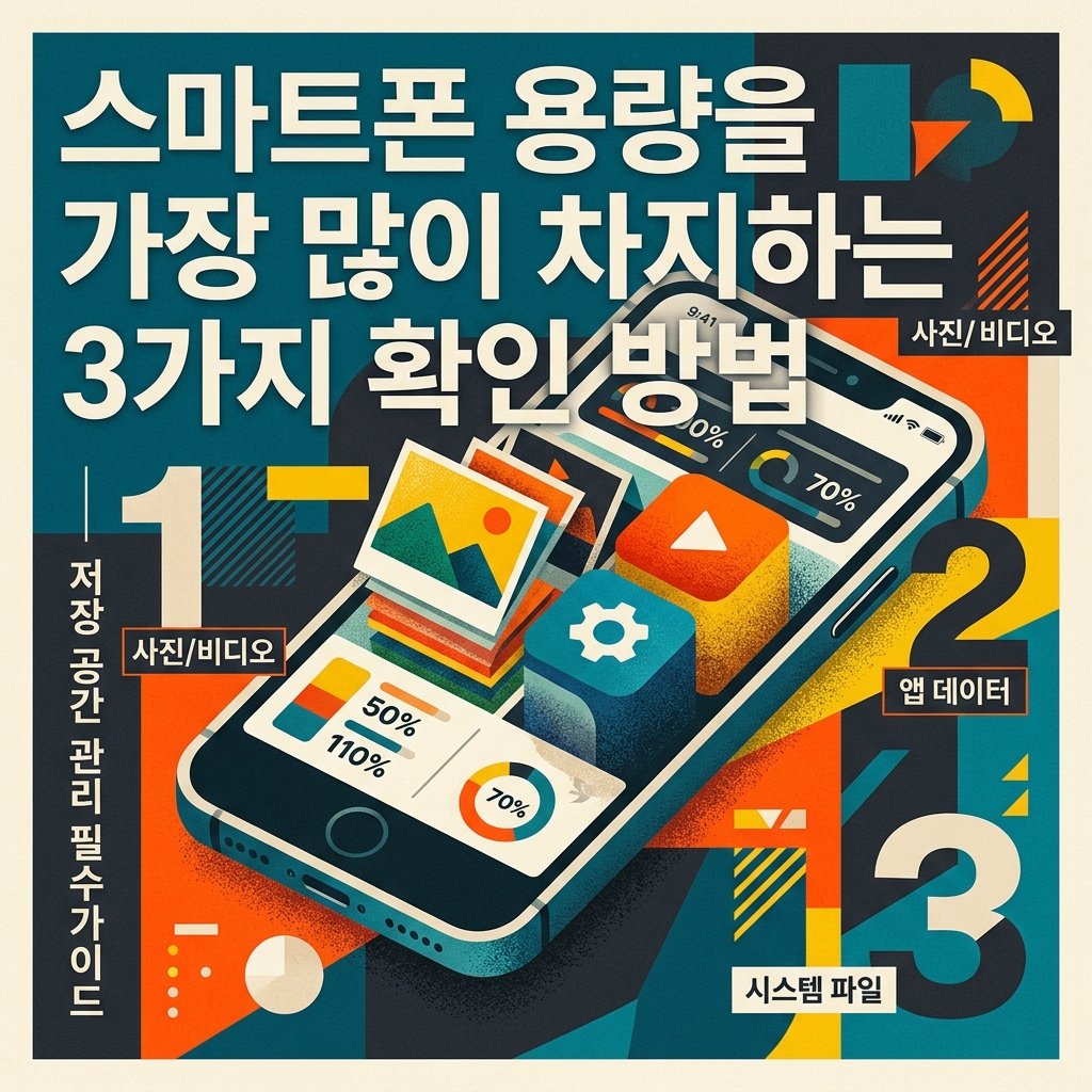스마트폰 용량을 가장 많이 차지하는 3가지 요소와 확인 방법 1 스마트폰 용량을 가장 많이 차지하는 3가지 확인 방법