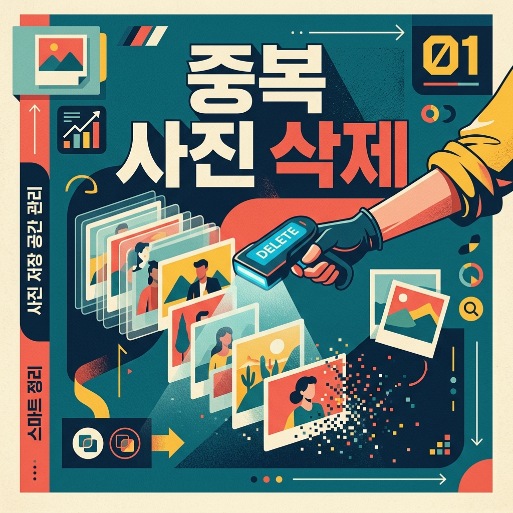 중복 저장된 사진 및 유사 구도 연속 촬영 이미지 자동 정리 기법 1 스마트폰 중복 사진 삭제 및 용량 정리 안내